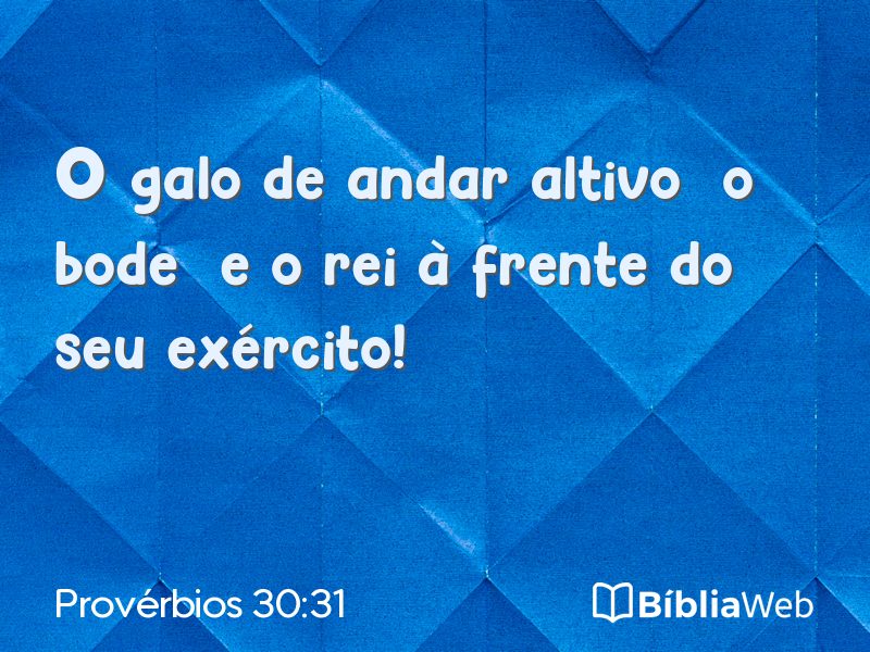 Provérbios 30:31 em imagem para compartilhar