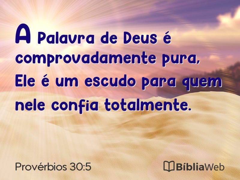 Provérbios 30:5 em imagem para compartilhar
