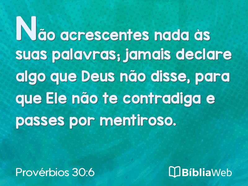 Provérbios 30:6 em imagem para compartilhar