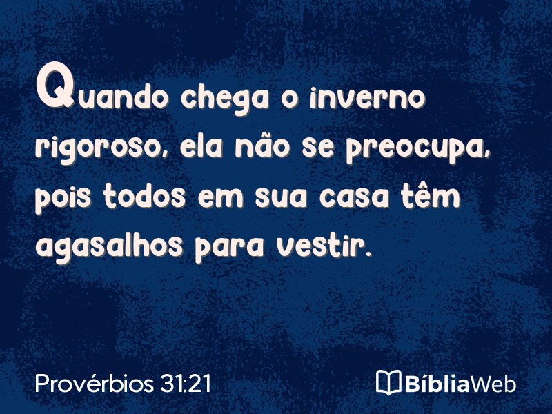 Provérbios 31:21 em imagem para compartilhar
