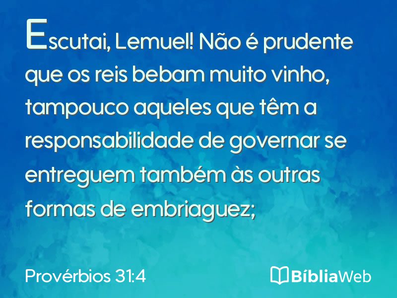 Provérbios 31:4 em imagem para compartilhar