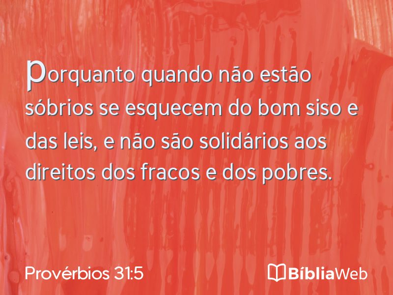 Provérbios 31:5 em imagem para compartilhar