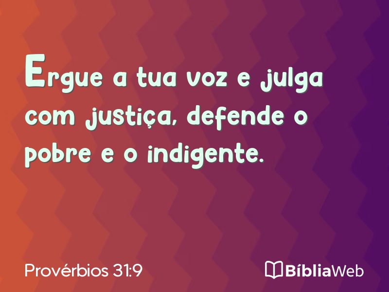 Provérbios 31:9 em imagem para compartilhar