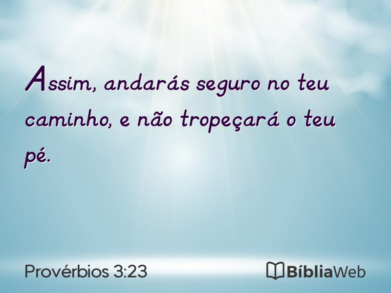 Provérbios 3:23 em imagem para compartilhar