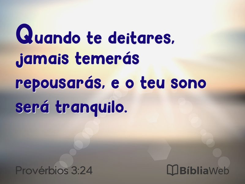 Provérbios 3:24 em imagem para compartilhar