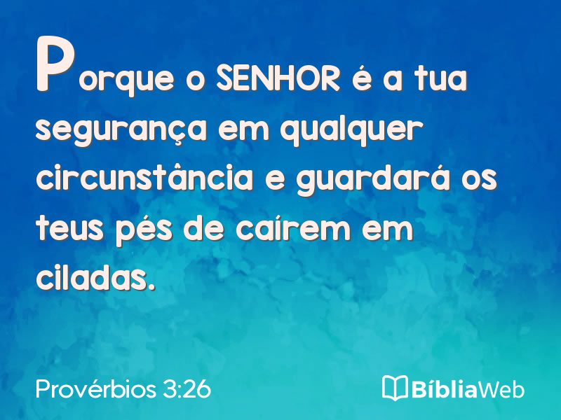 Provérbios 3:26 em imagem para compartilhar