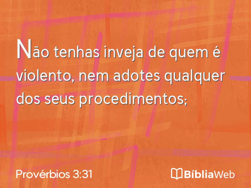 Provérbios 3:31 em imagem para compartilhar