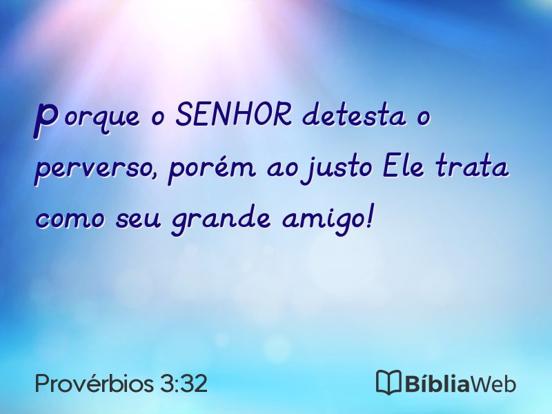 Provérbios 3:32 em imagem para compartilhar