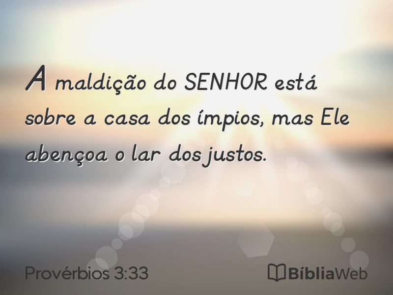 Provérbios 3:33 em imagem para compartilhar