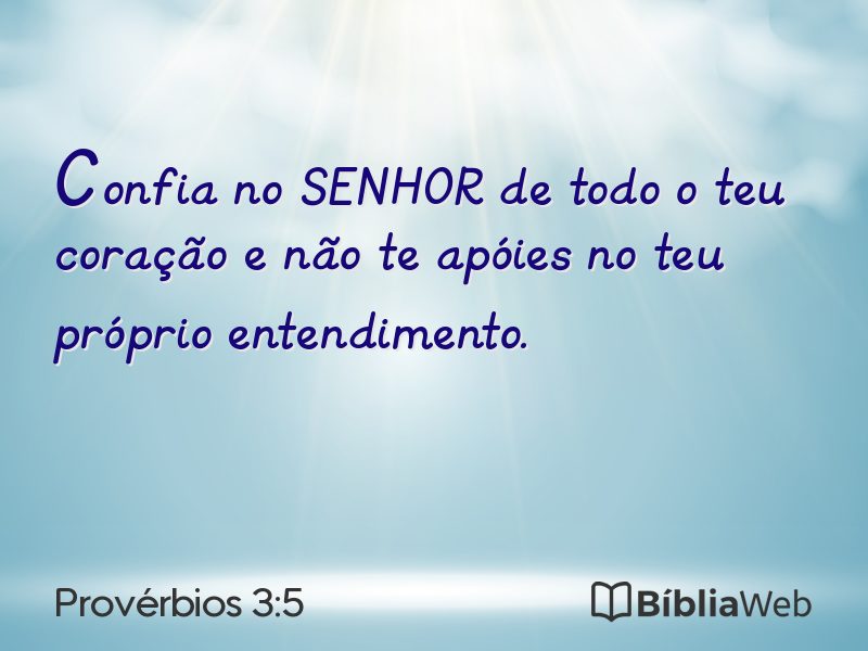Provérbios 3:5 em imagem para compartilhar
