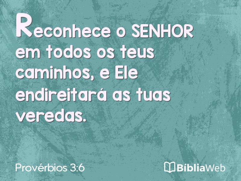 Provérbios 3:6 em imagem para compartilhar