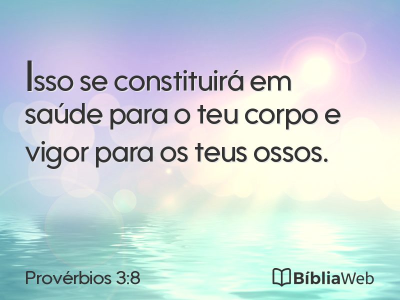 Provérbios 3:8 em imagem para compartilhar