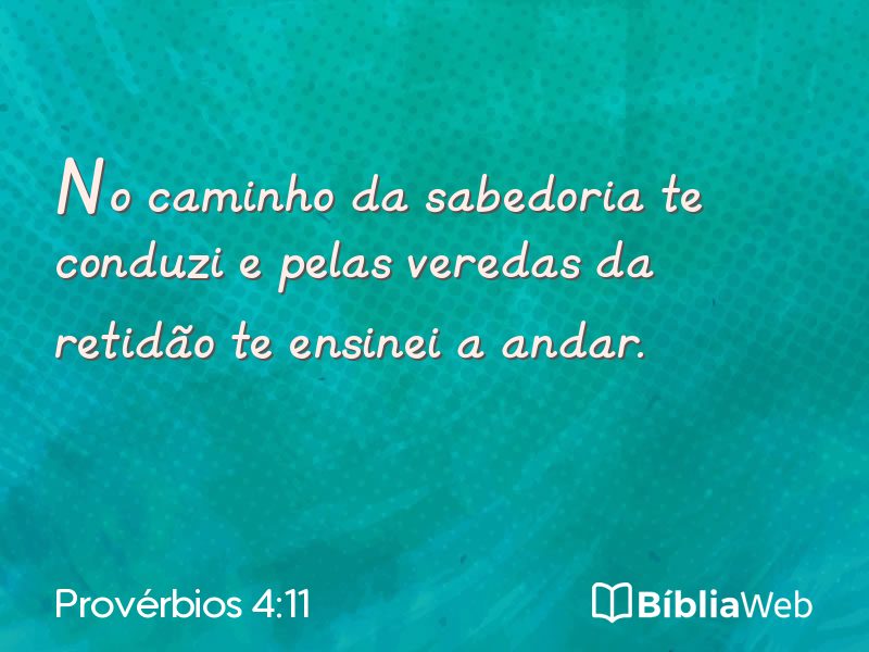 Provérbios 4:11 em imagem para compartilhar