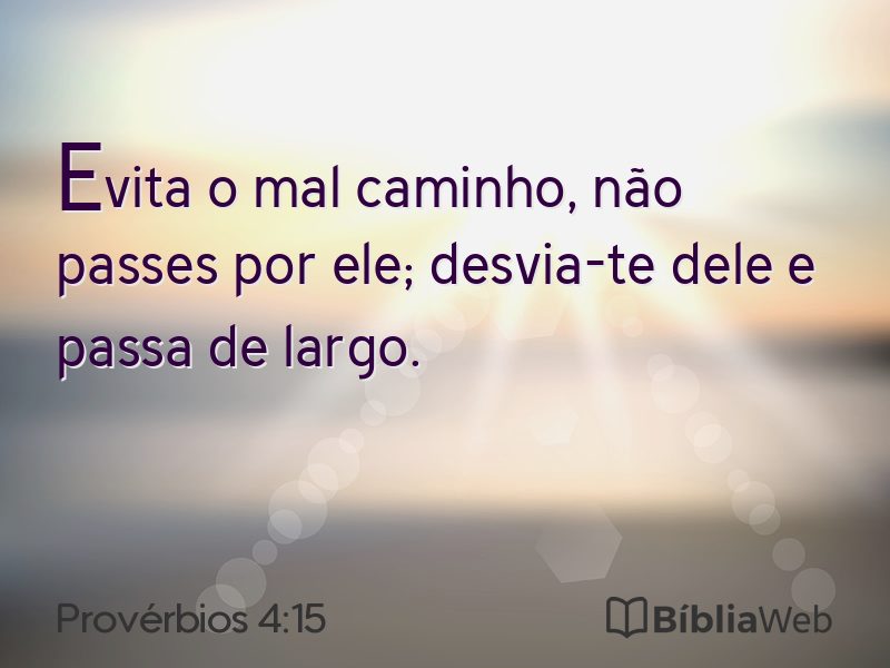 Provérbios 4:15 em imagem para compartilhar