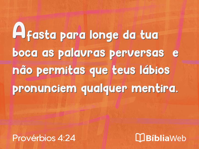 Provérbios 4:24 em imagem para compartilhar