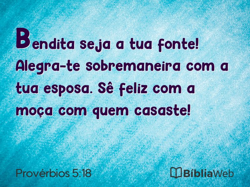 Provérbios 5:18 em imagem para compartilhar