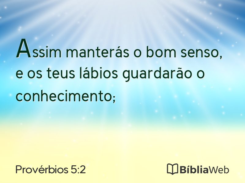 Provérbios 5:2 em imagem para compartilhar