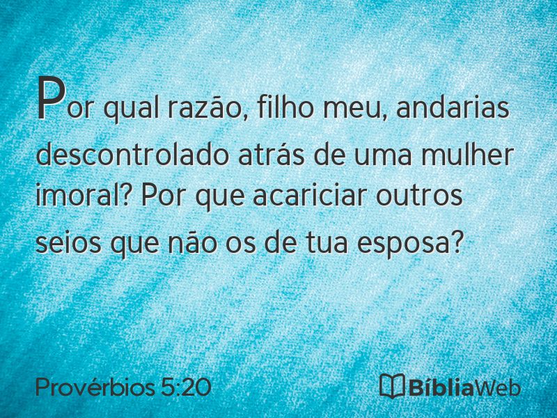 Provérbios 5:20 em imagem para compartilhar