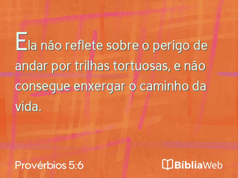 Provérbios 5:6 em imagem para compartilhar