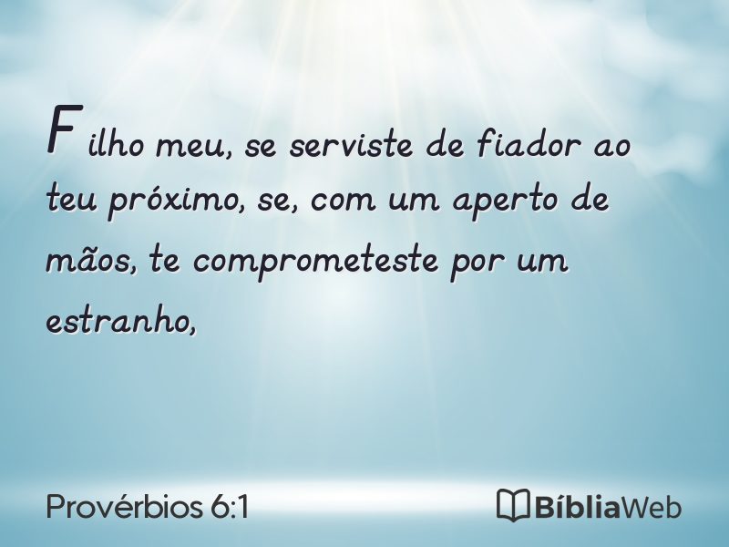 Provérbios 6:1 em imagem para compartilhar