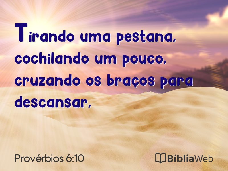 Provérbios 6:10 em imagem para compartilhar