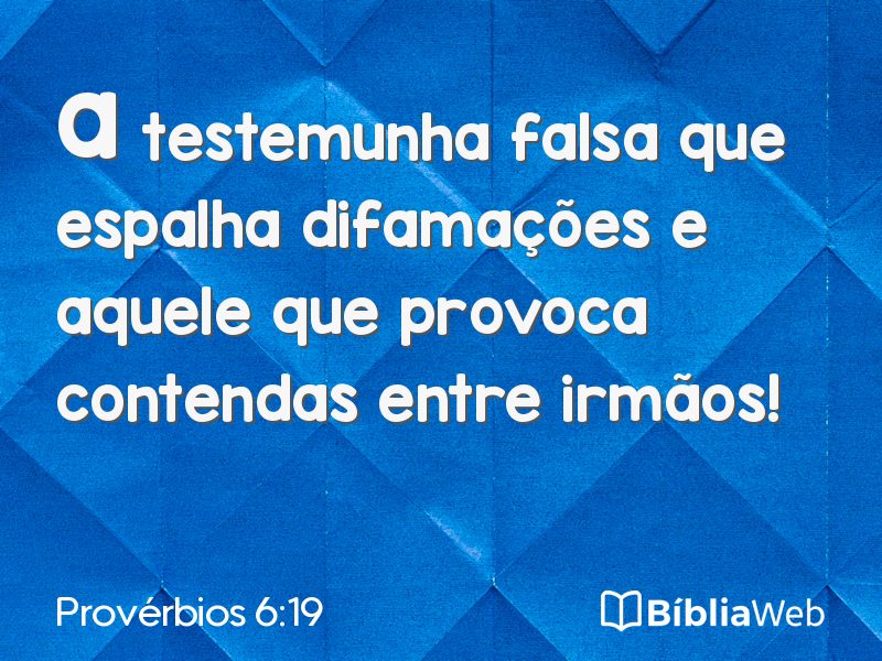 Provérbios 6:19 em imagem para compartilhar
