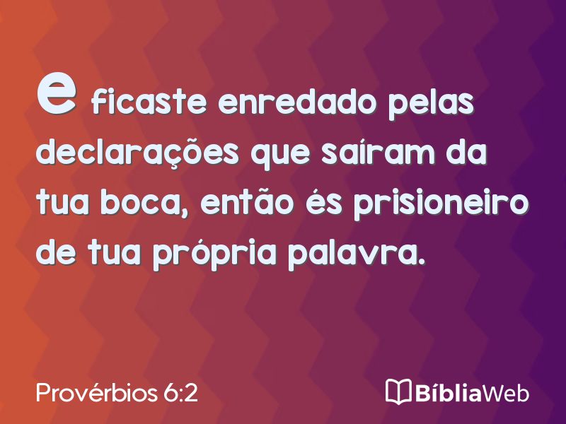 Provérbios 6:2 em imagem para compartilhar