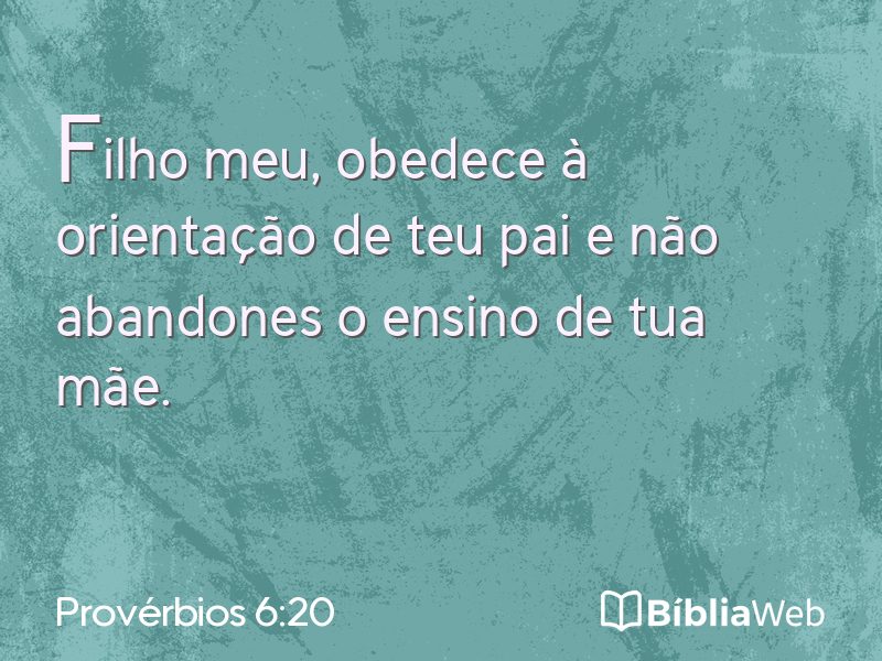 Provérbios 6:20 em imagem para compartilhar