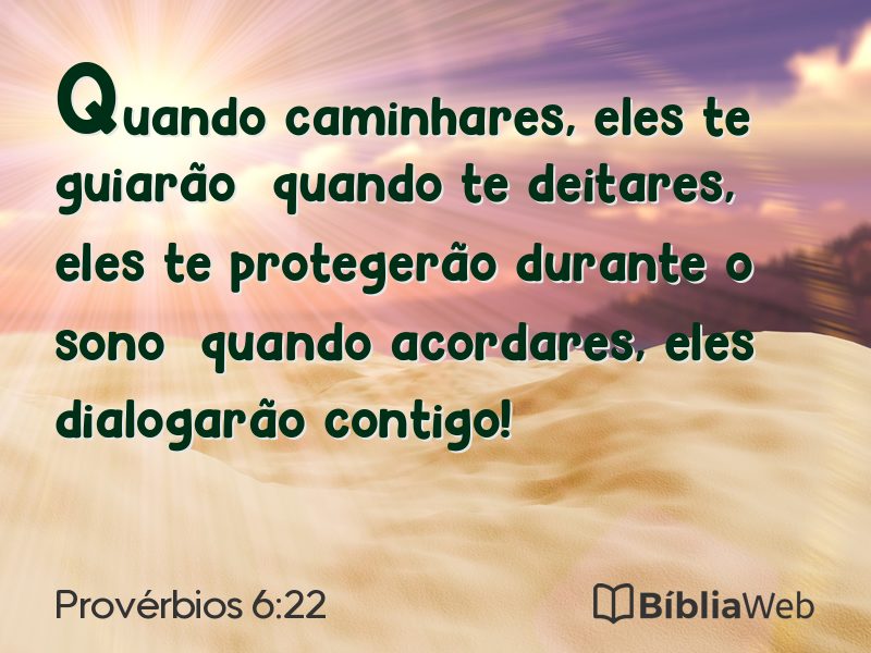 Provérbios 6:22 em imagem para compartilhar