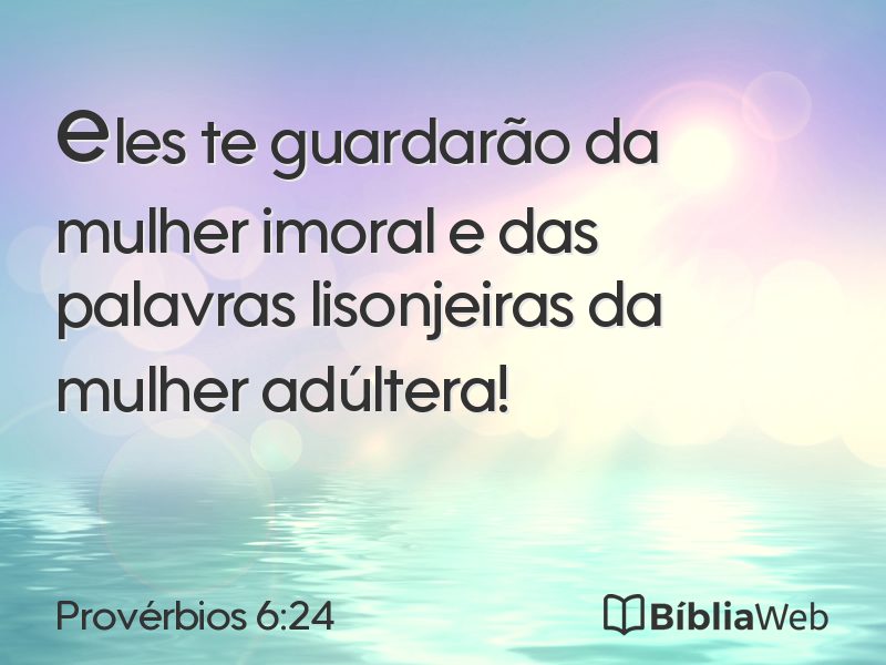 Provérbios 6:24 em imagem para compartilhar