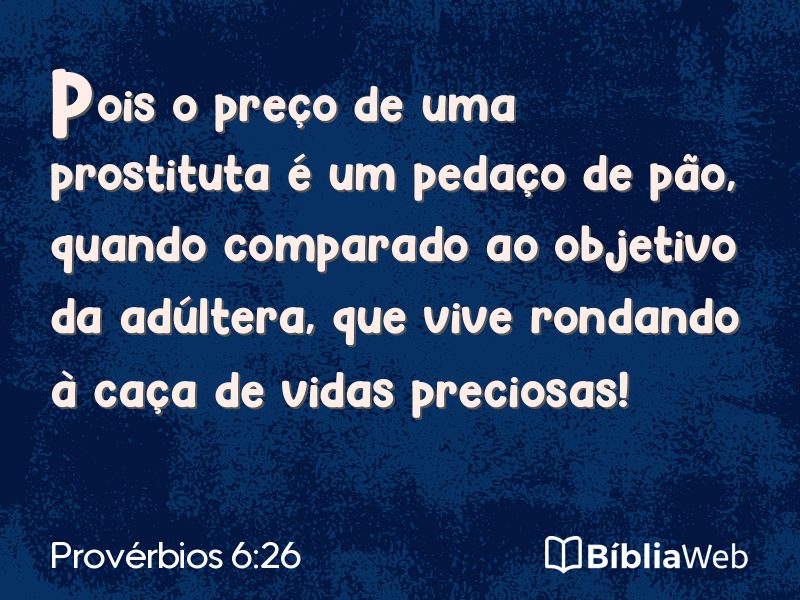 Provérbios 6:26 em imagem para compartilhar