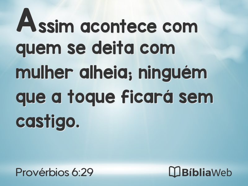 Provérbios 6:29 em imagem para compartilhar