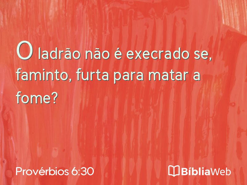 Provérbios 6:30 em imagem para compartilhar