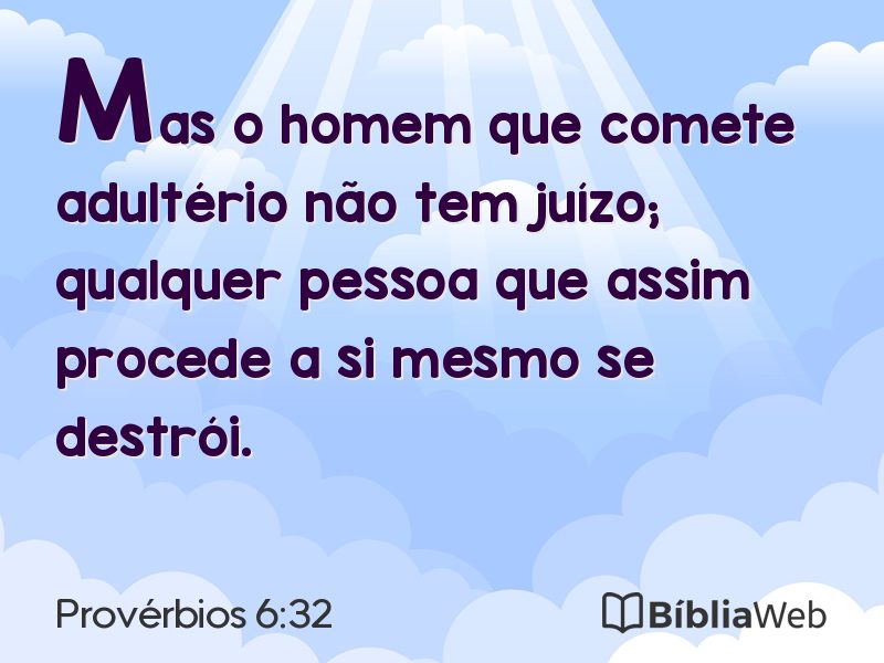 Provérbios 6:32 em imagem para compartilhar