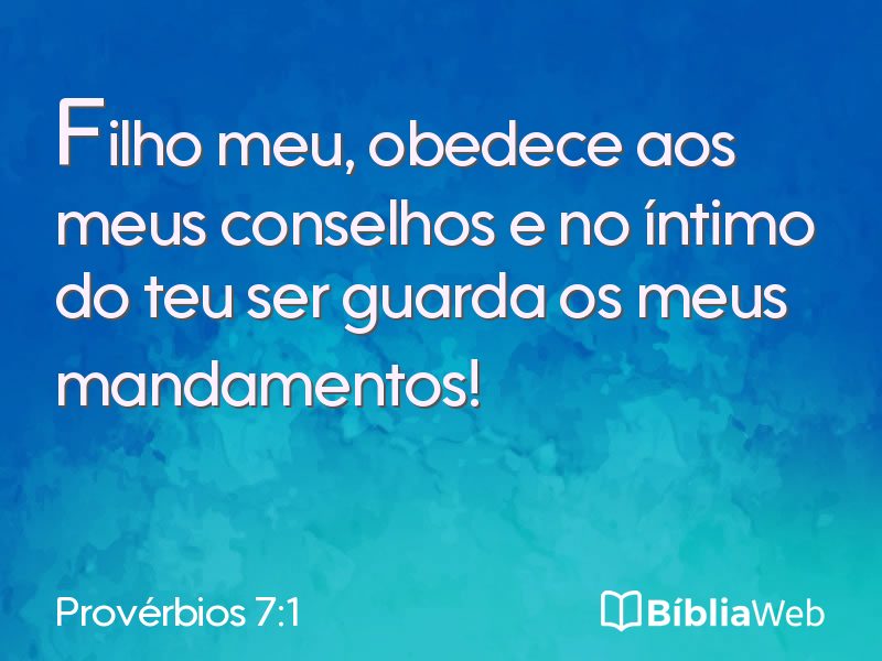 Provérbios 7:1 em imagem para compartilhar