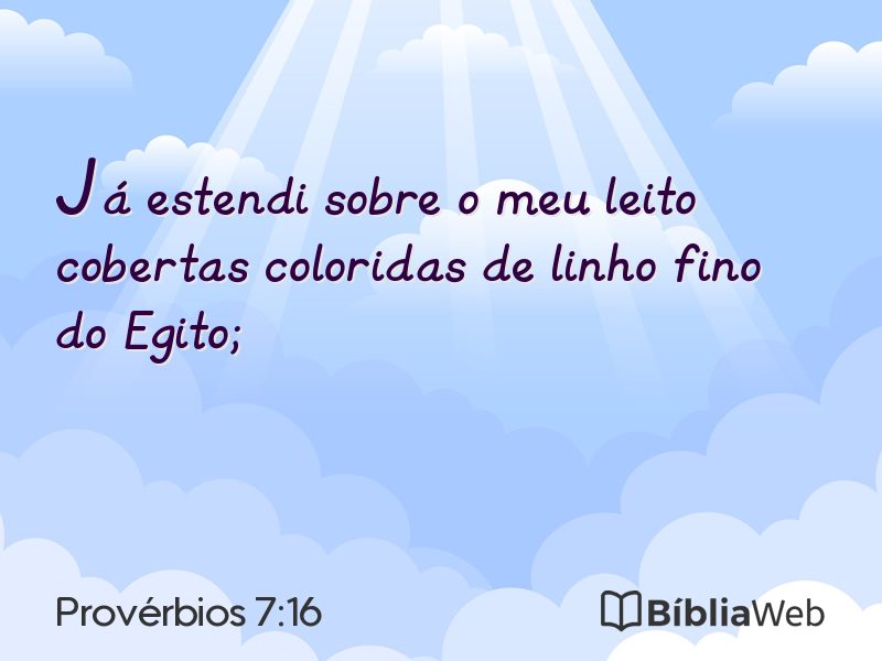 Provérbios 7:16 em imagem para compartilhar