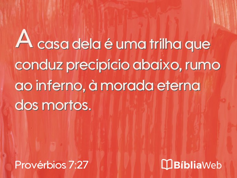 Provérbios 7:27 em imagem para compartilhar