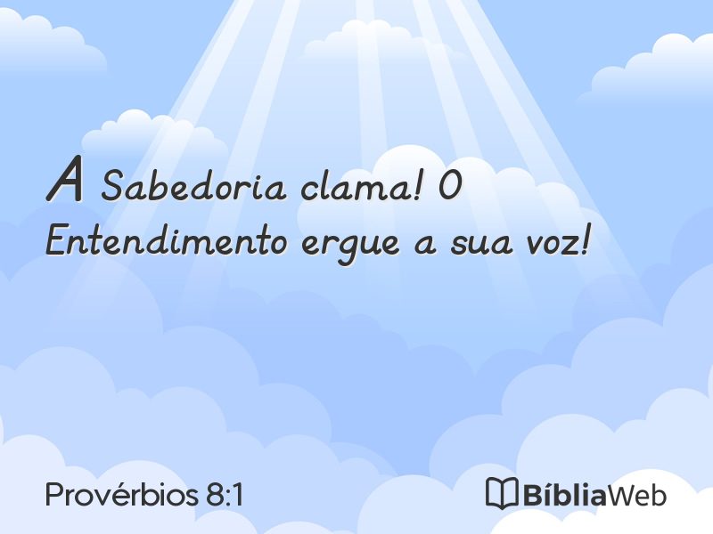 Provérbios 8:1 em imagem para compartilhar