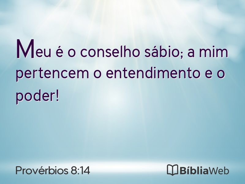 Provérbios 8:14 em imagem para compartilhar