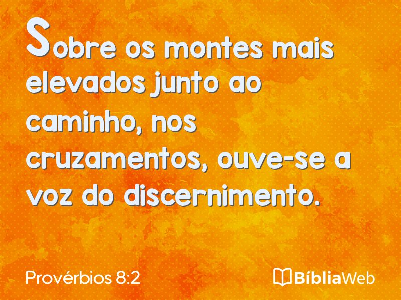 Provérbios 8:2 em imagem para compartilhar
