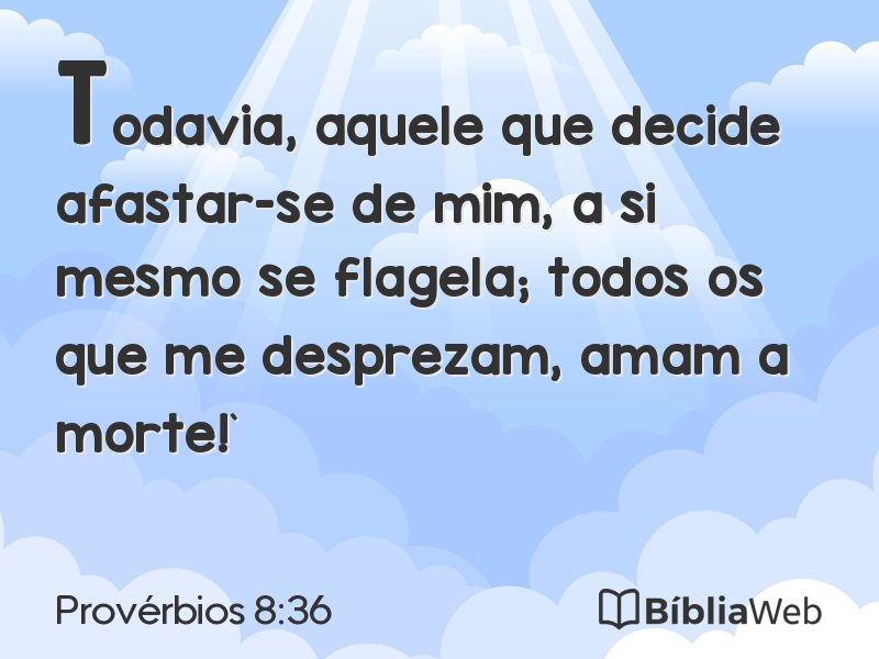 Provérbios 8:36 em imagem para compartilhar