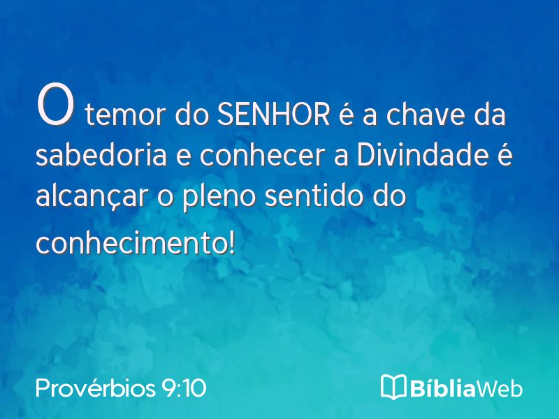 Provérbios 9:10 em imagem para compartilhar