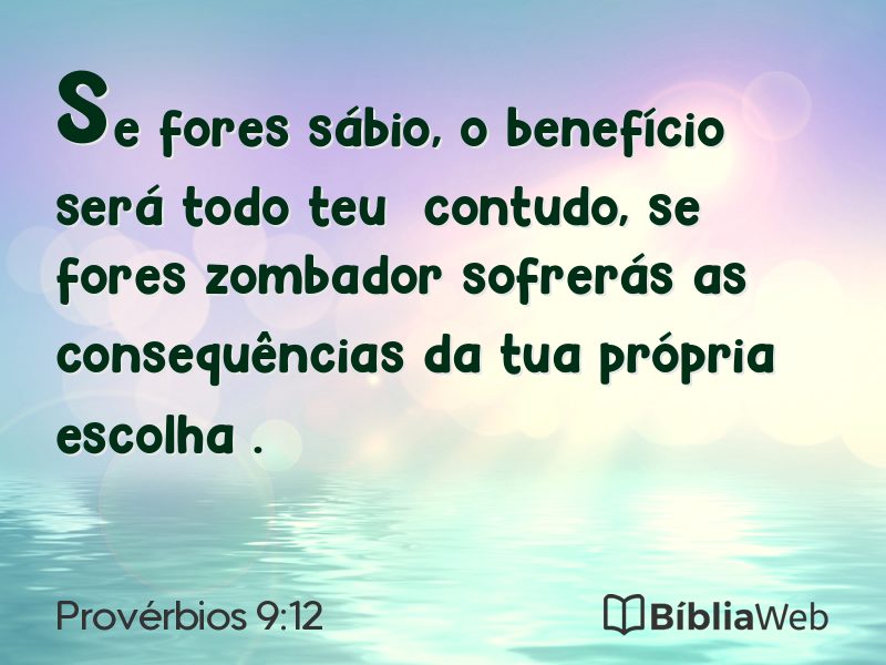 Provérbios 9:12 em imagem para compartilhar