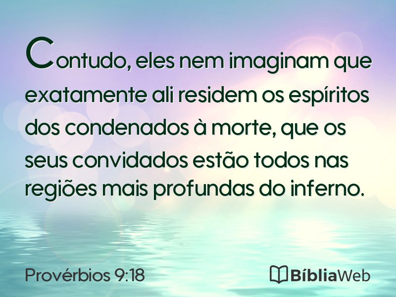 Provérbios 9:18 em imagem para compartilhar