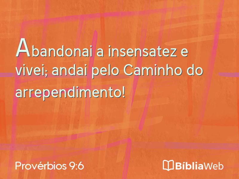 Provérbios 9:6 em imagem para compartilhar