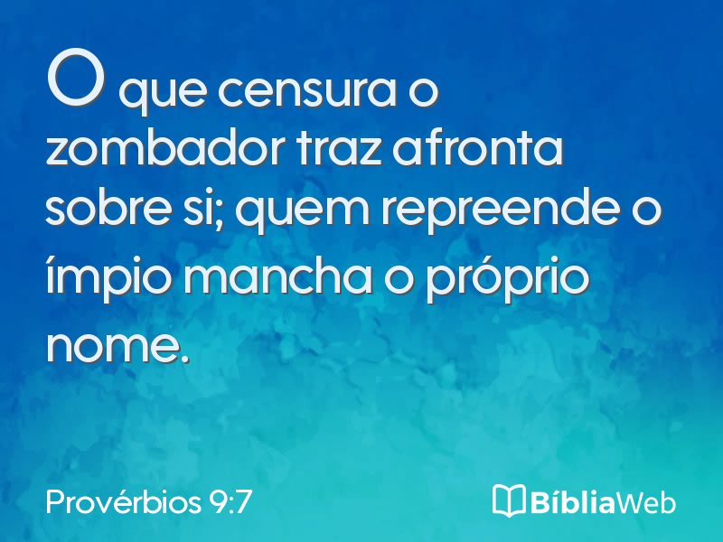 Provérbios 9:7 em imagem para compartilhar