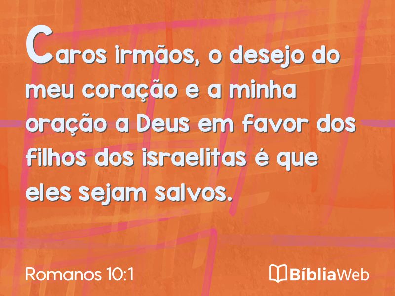Romanos 10:1 em imagem para compartilhar