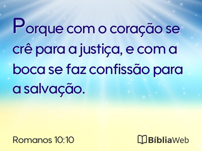 Romanos 10:10 em imagem para compartilhar