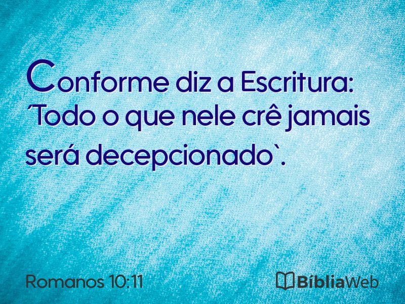 Romanos 10:11 em imagem para compartilhar