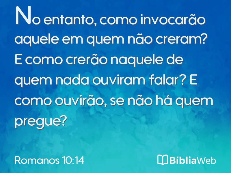 Romanos 10:14 em imagem para compartilhar